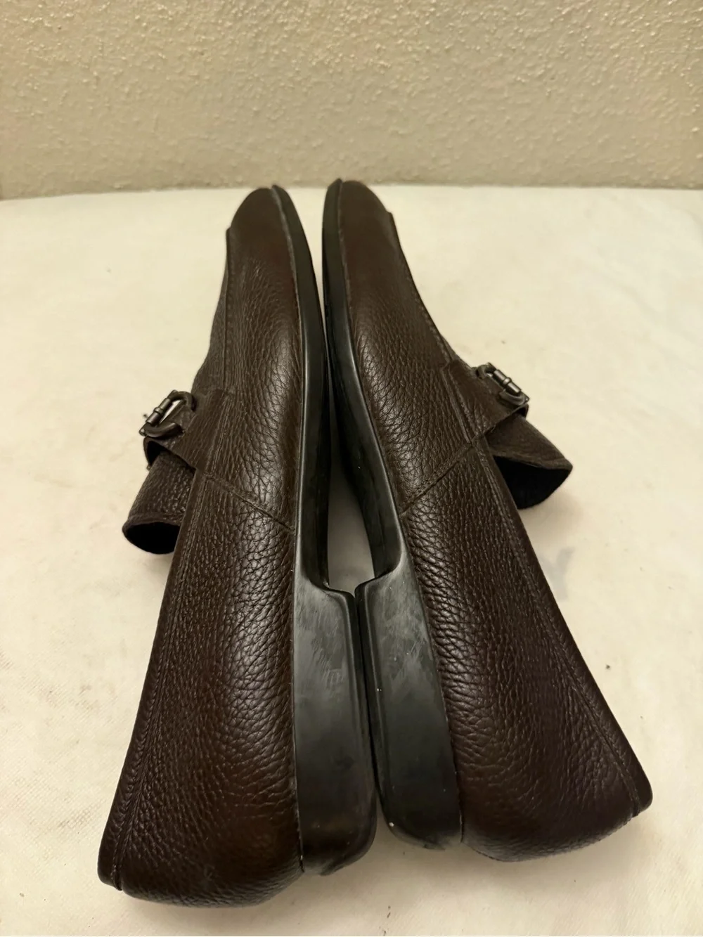 SALVATORE FERRAGAMO 'men’s Metrone' Dark Brown Leather Loafers SZ US10,pre-owned